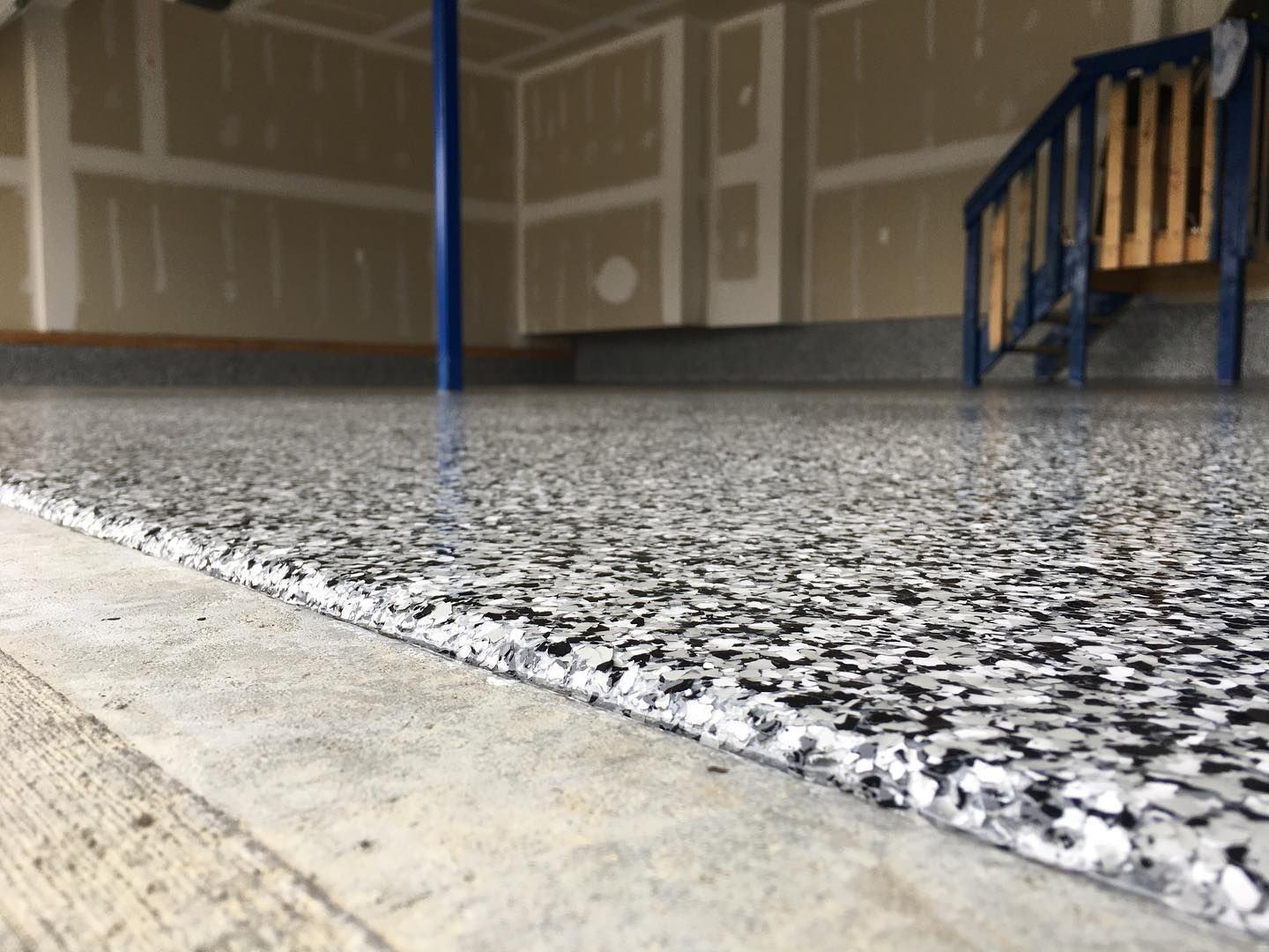 garage floor with new epoxy greater victoria